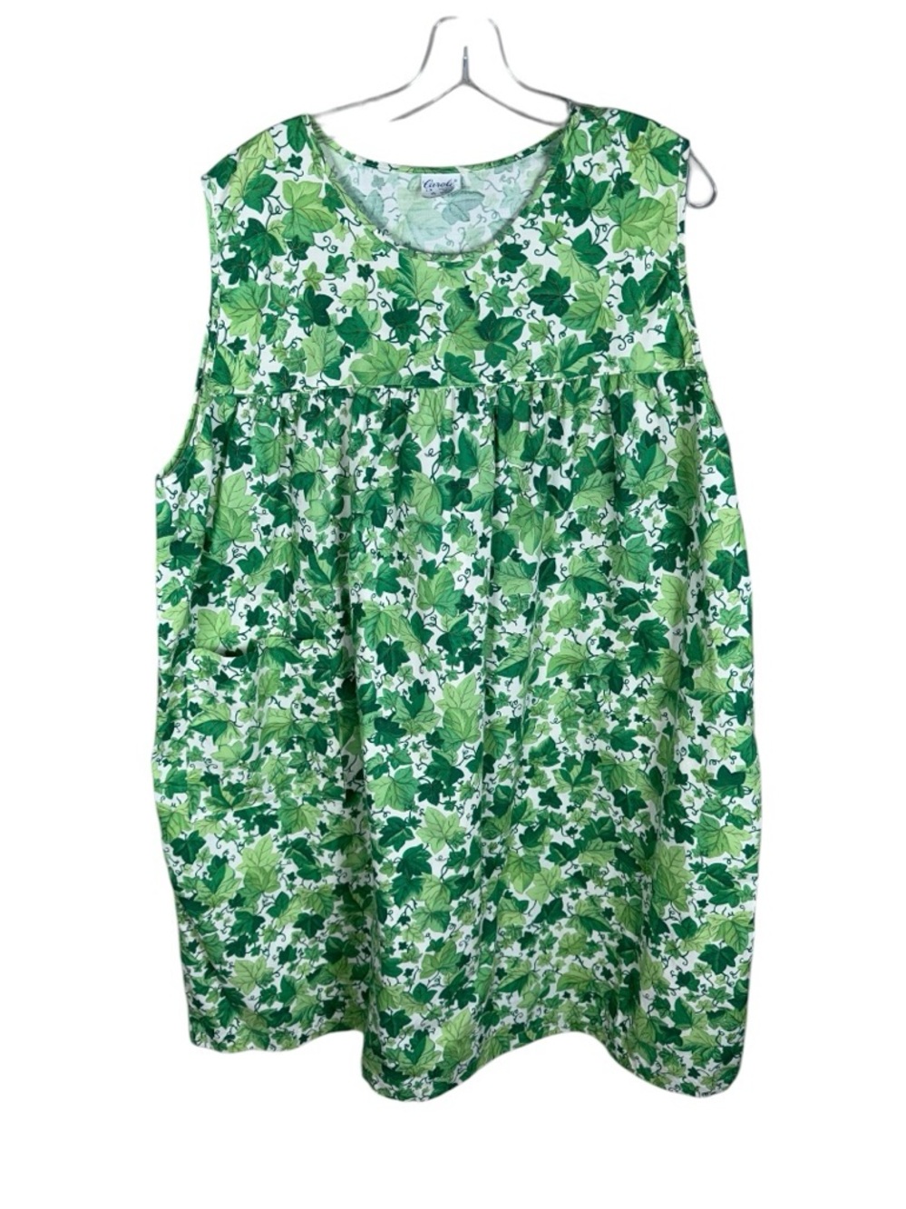 Carolee‎ Green Leaf Print House Dress